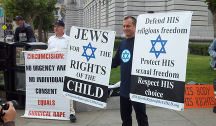 Manifestants juifs contre la circoncision