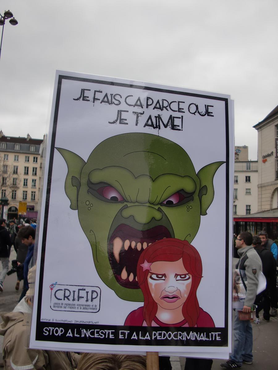 Manifestation contre l'inceste et la pédocriminalité