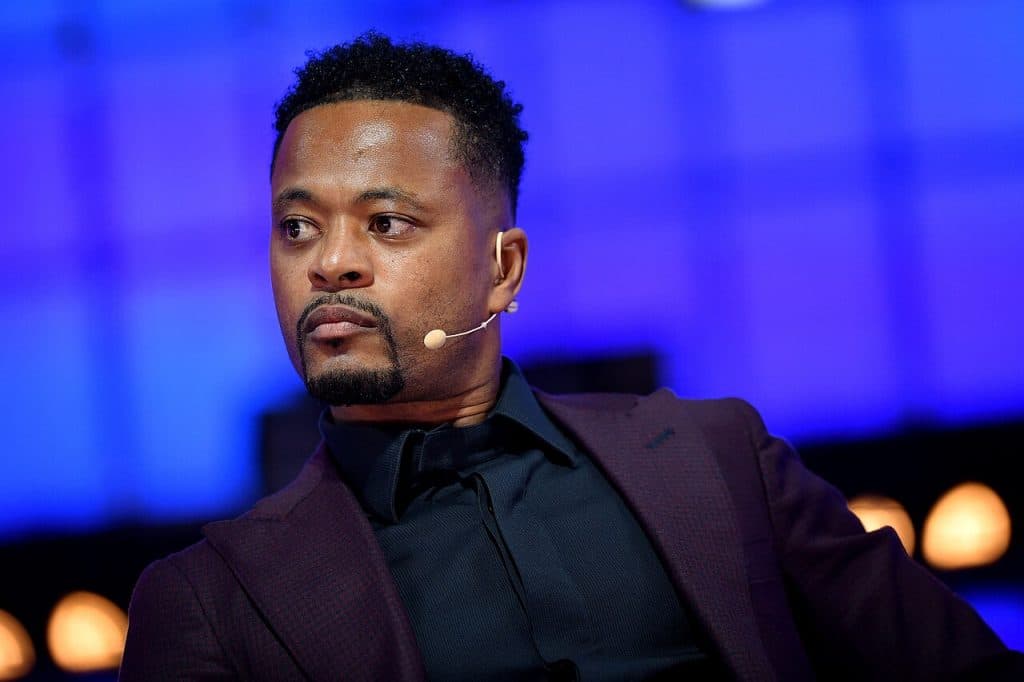 2 November 2022; Patrice Evra; Footballer and Entrepreneur on Centre stage during day one of Web Summit 2022 at the Altice Arena in Lisbon, Portugal. Photo by Ramsey Cardy/Web Summit via Sportsfile